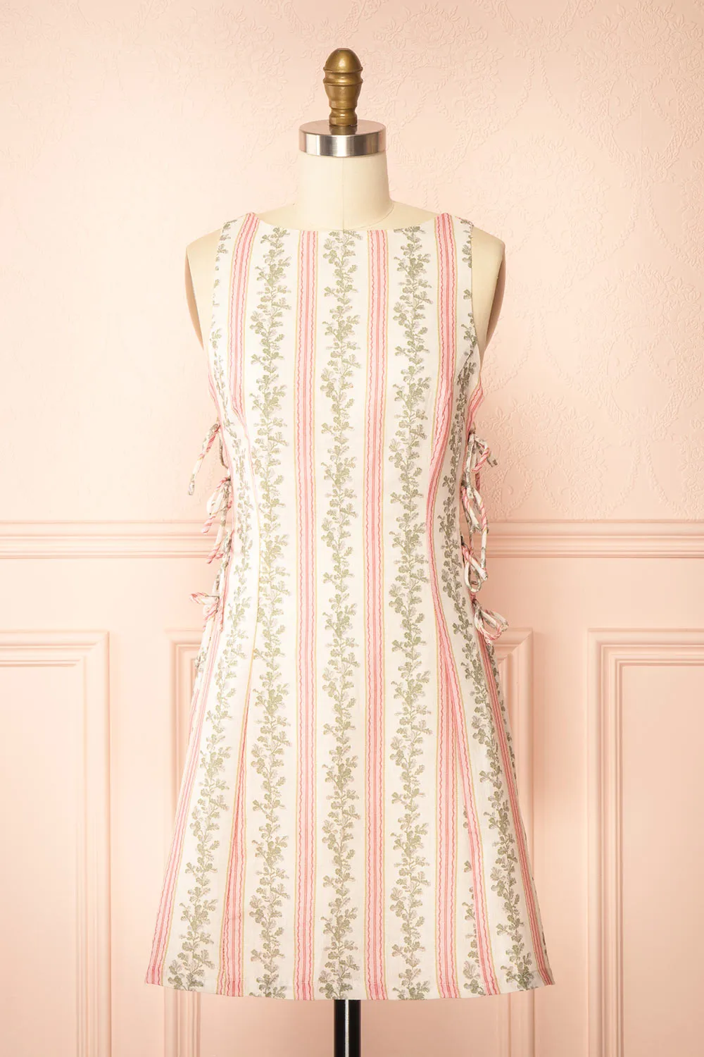 Eunice | Short Patterned Dress with Bows sold by Boutique 1861
