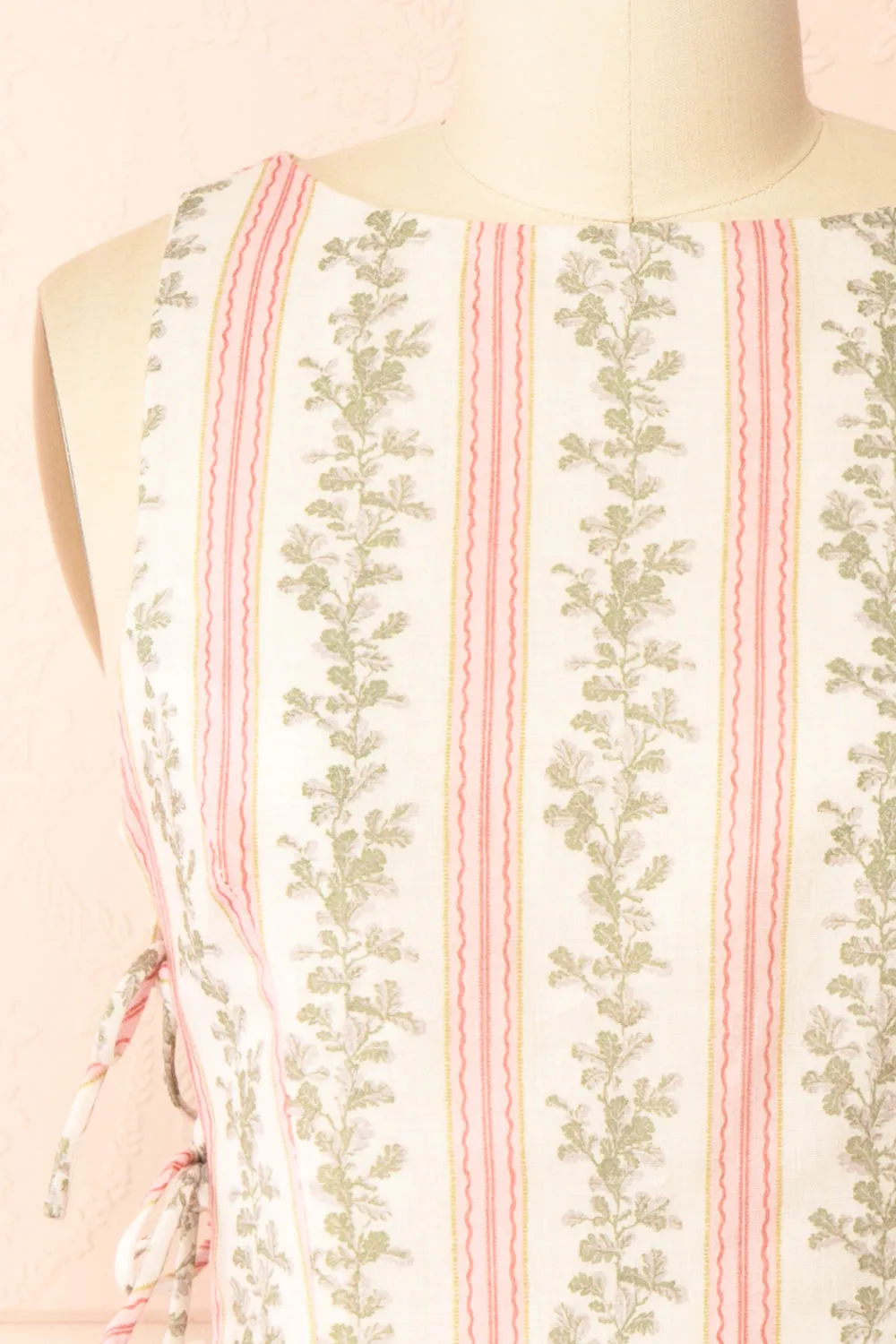 Eunice | Short Patterned Dress with Bows sold by Boutique 1861 product image thumbnail 2