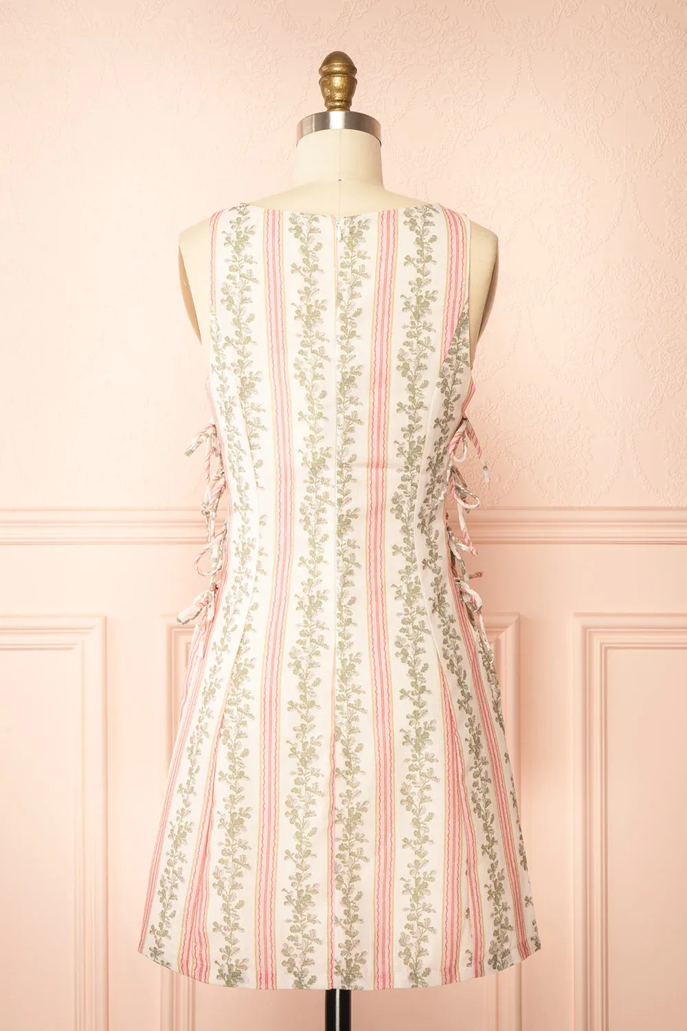 Eunice | Short Patterned Dress with Bows sold by Boutique 1861 product image thumbnail 5