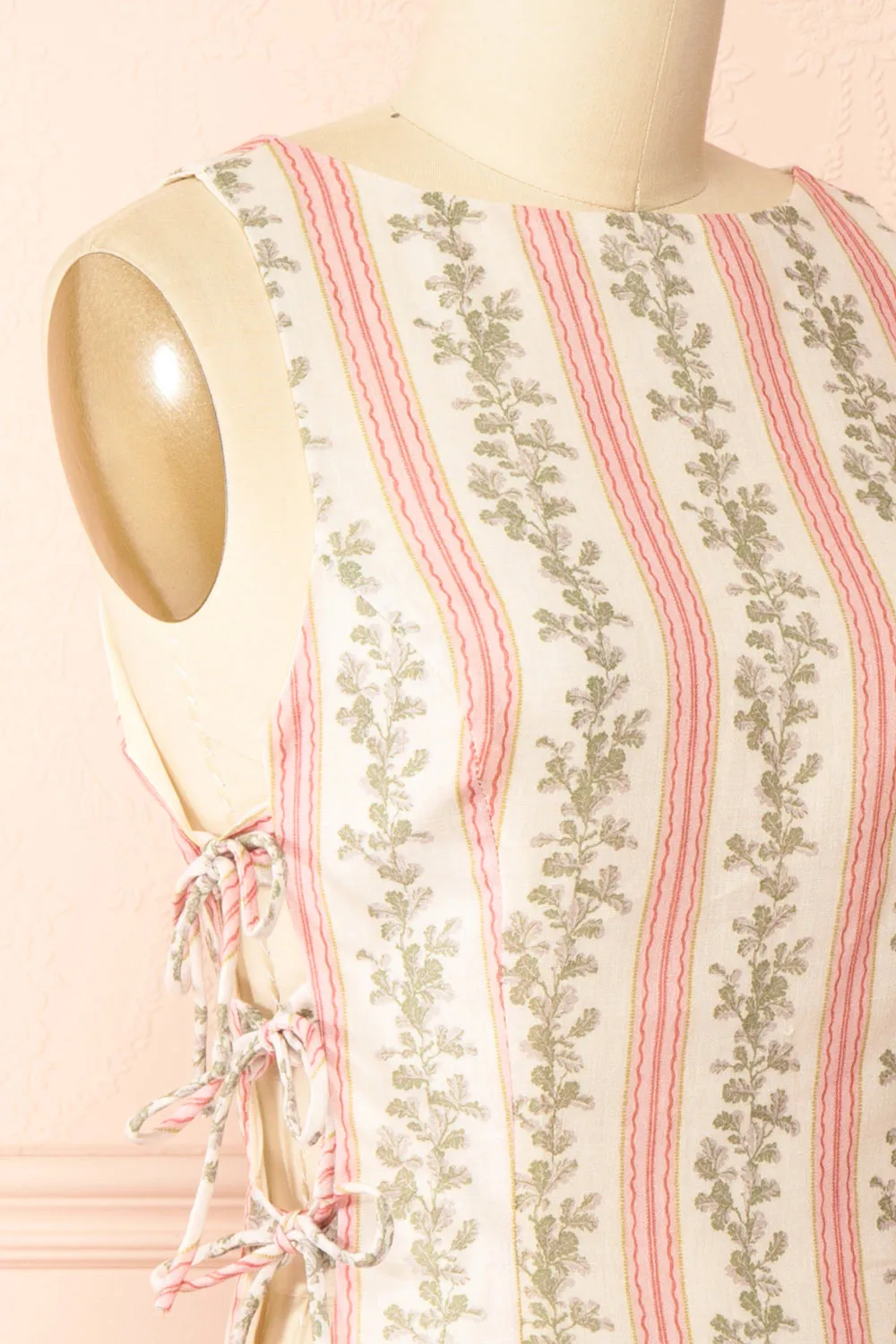 Eunice | Short Patterned Dress with Bows sold by Boutique 1861 product image thumbnail 4