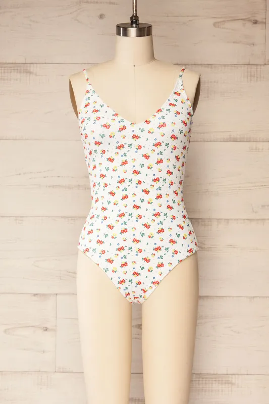 Mirjami Flowers and Dots | One-Piece Swimsuit sold by Boutique 1861