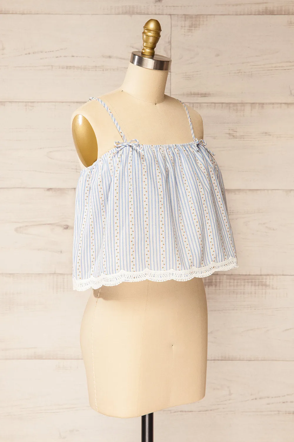 Ghatal | Striped Tank Top with Ribbon and Lace Detailing sold by Boutique 1861 product image thumbnail 4
