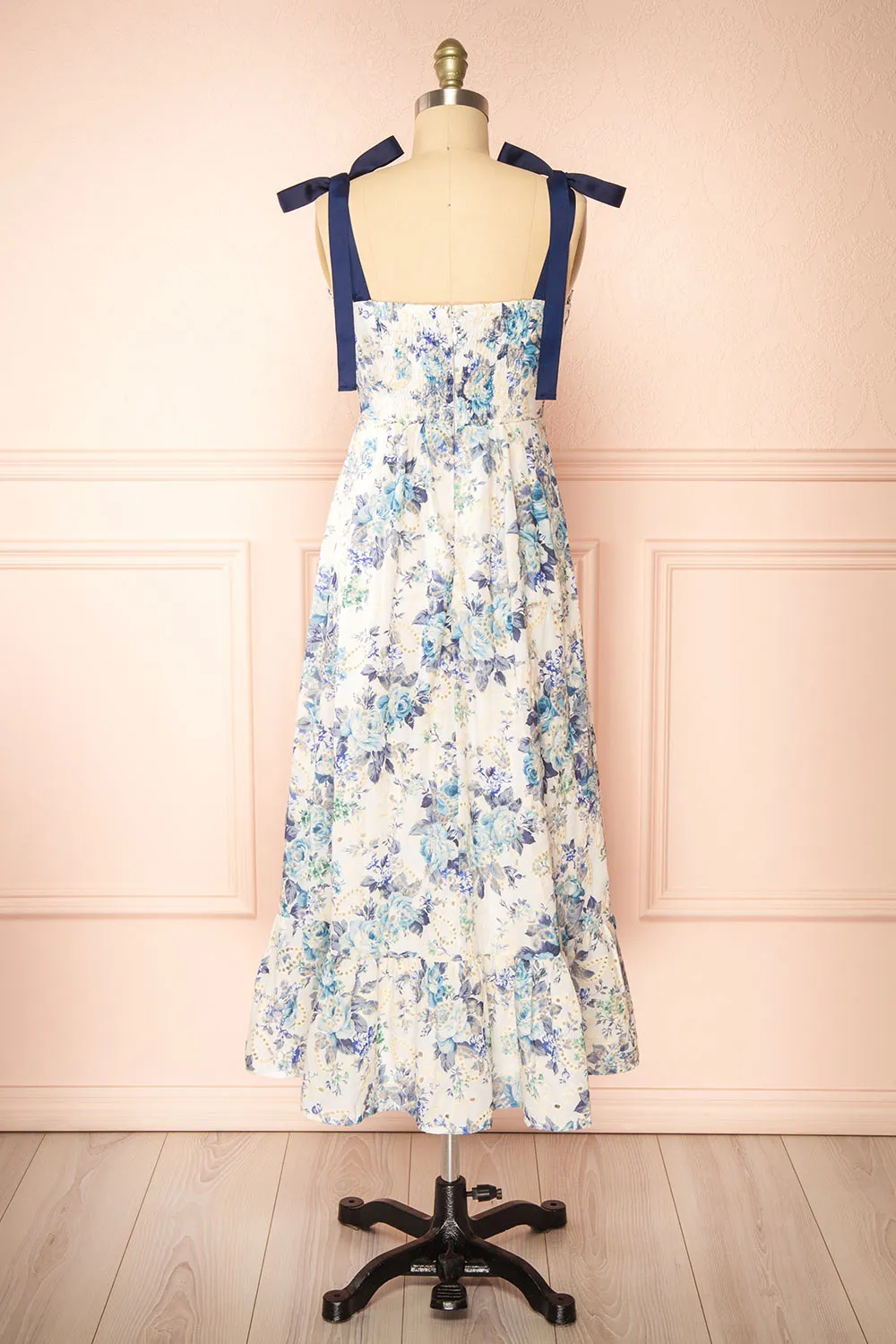 Hoonji | Floral Midi Dress w/ Tie Straps sold by Boutique 1861 product image thumbnail 5
