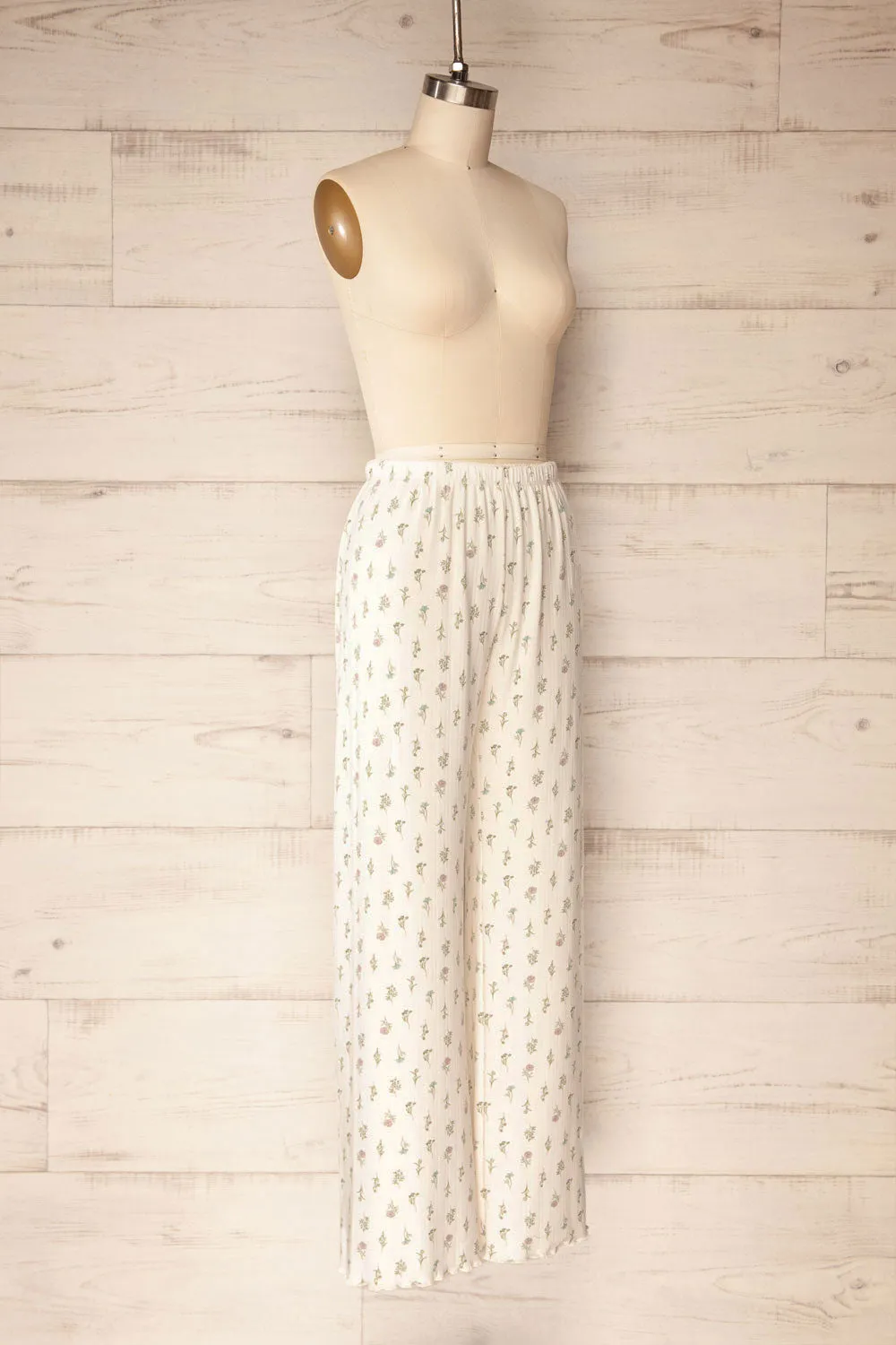 Sabrinette | Ivory Pajama Pants with Floral Pattern sold by Boutique 1861 product image thumbnail 4