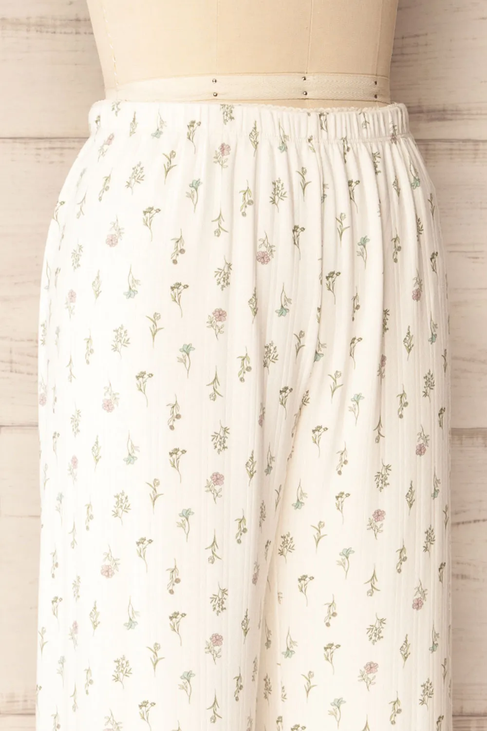 Sabrinette | Ivory Pajama Pants with Floral Pattern sold by Boutique 1861 product image thumbnail 5