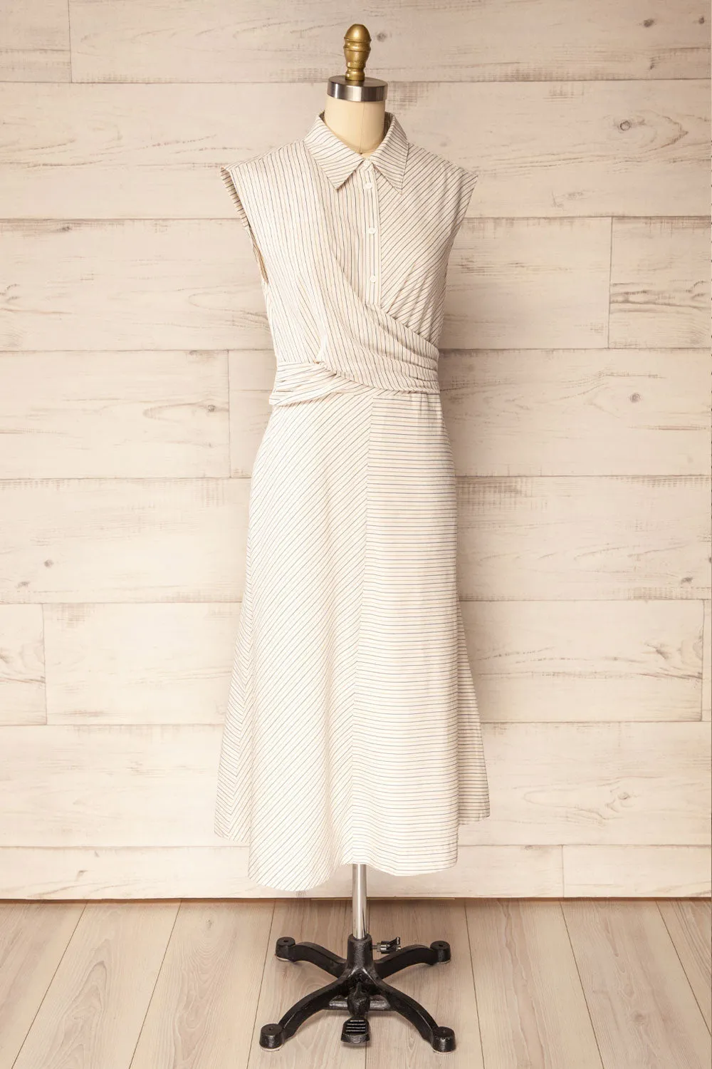 Astou | Striped Sleeveless Shirt Dress sold by Boutique 1861 product image thumbnail 4