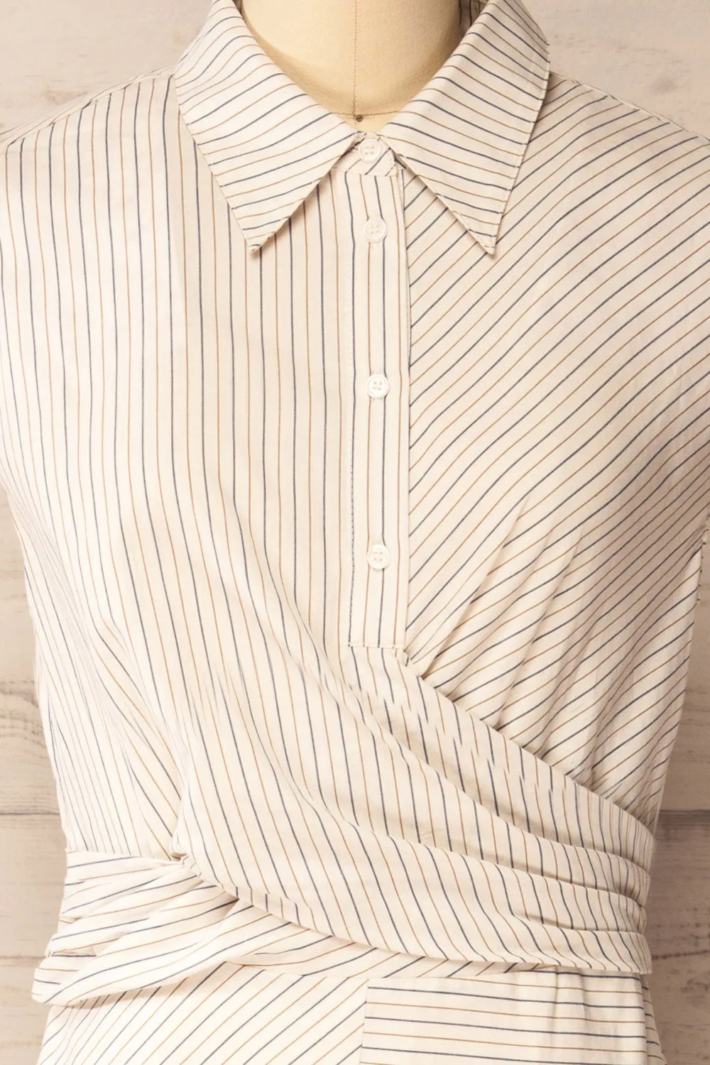 Astou | Striped Sleeveless Shirt Dress sold by Boutique 1861 product image thumbnail 3