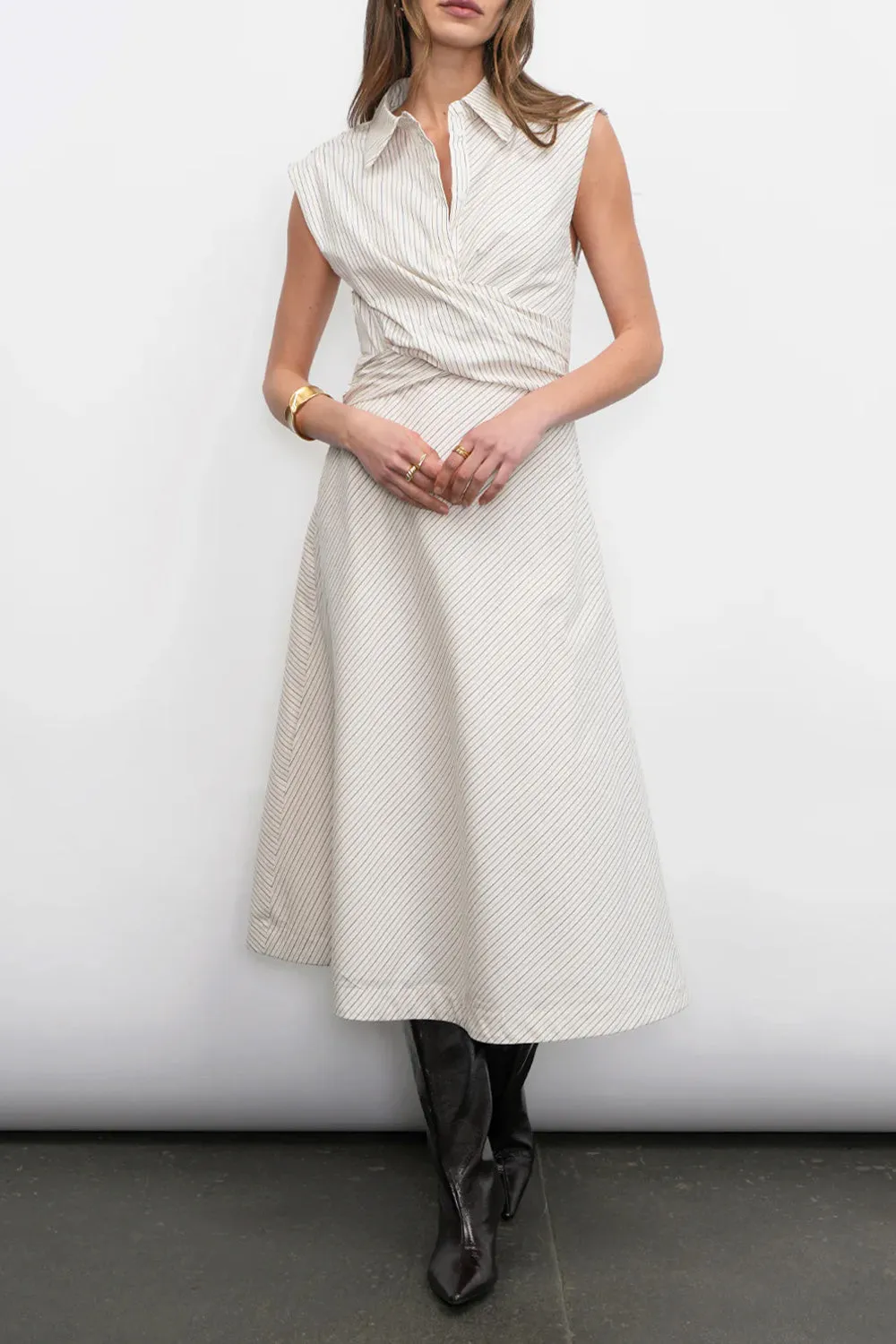 Astou | Striped Sleeveless Shirt Dress sold by Boutique 1861 product image thumbnail 2