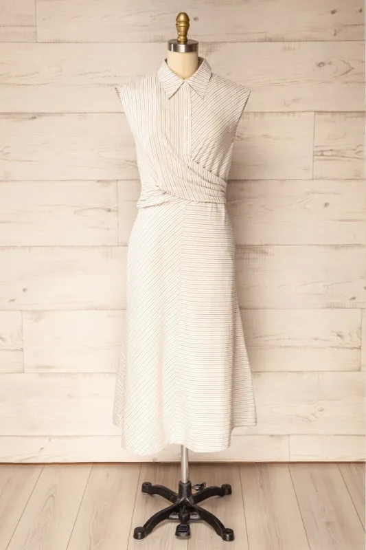 Astou | Striped Sleeveless Shirt Dress sold by Boutique 1861