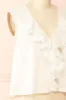 Aristote | White Sleeveless Top with Ruffles and Lace sold by Boutique 1861