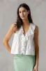 Aristote | White Sleeveless Top with Ruffles and Lace sold by Boutique 1861