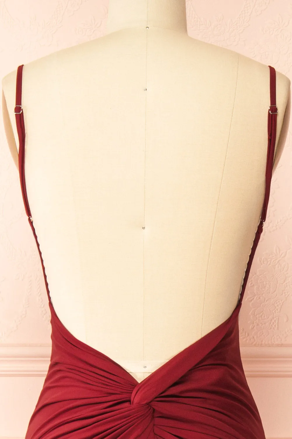 Gabriela Burgundy | Mermaid Dress with Open Back sold by Boutique 1861 product image thumbnail 4