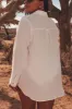 Remington White |  Long Translucent Shirt sold by Boutique 1861