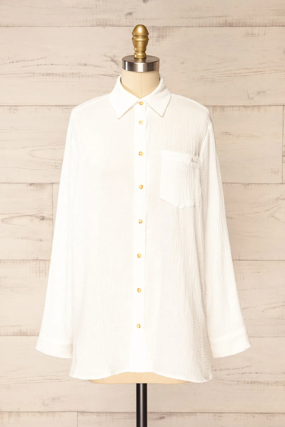 Remington White | Long Translucent Shirt sold by Boutique 1861 product image thumbnail 3