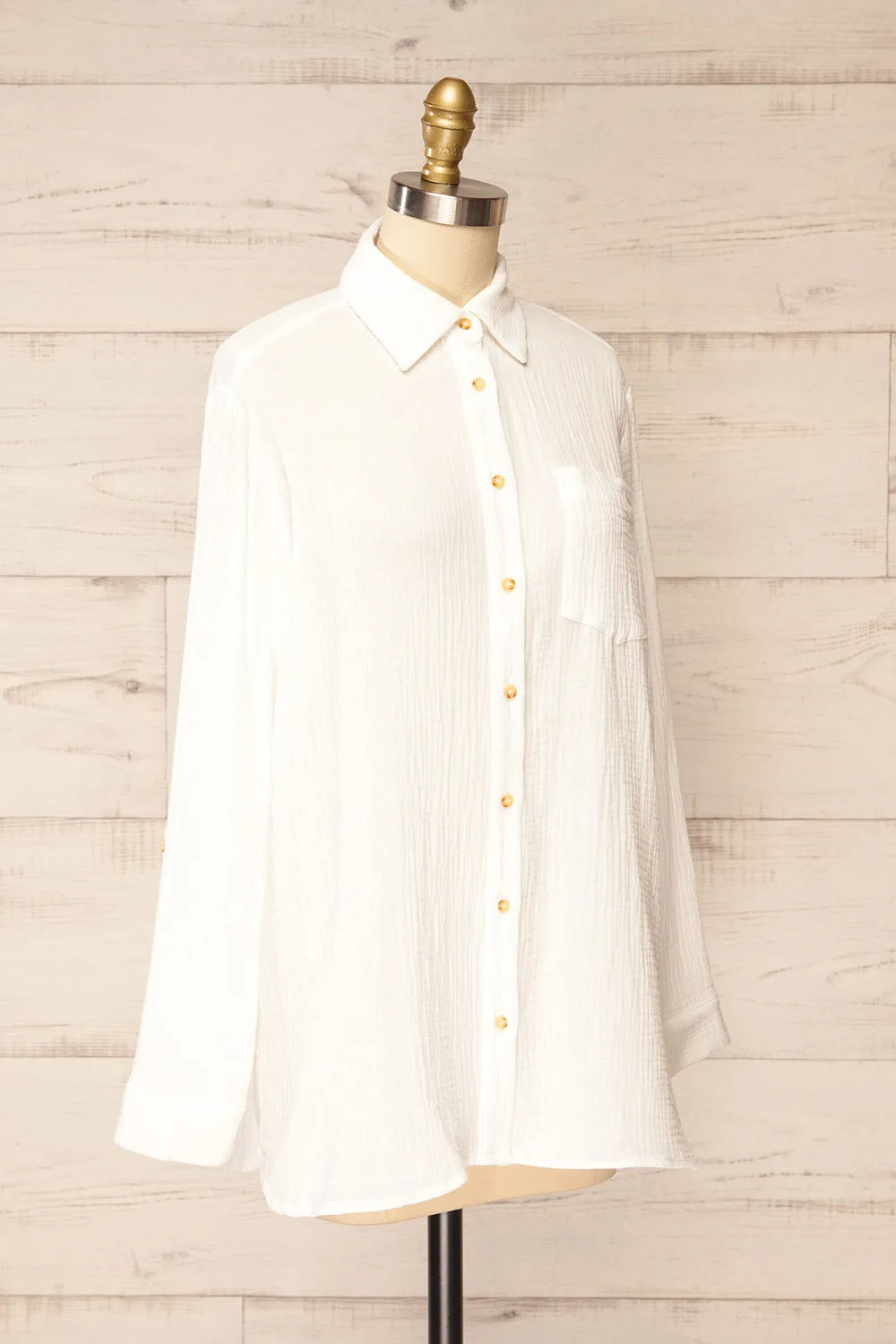 Remington White | Long Translucent Shirt sold by Boutique 1861 product image thumbnail 5
