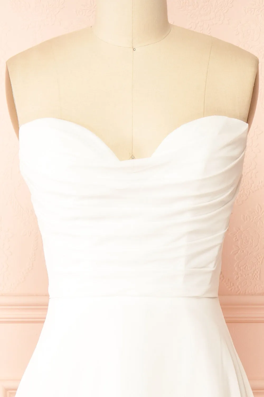 Jannah | Chiffon White Maxi Bridal Dress with Sweetheart Neckline sold by Boutique 1861 product image thumbnail 3