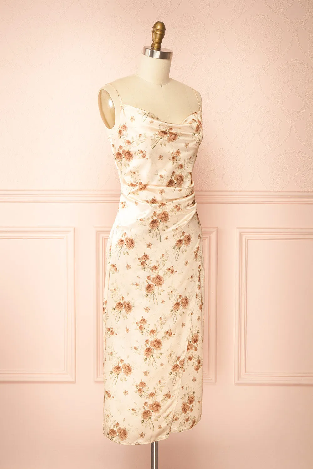 Rossy | Cowl Neck Floral Midi Dress sold by Boutique 1861 product image thumbnail 3