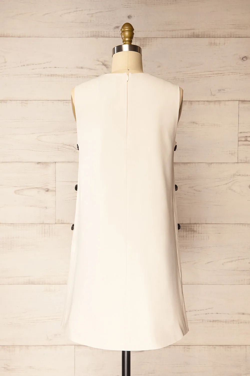 Phedi Beige | Sleeveless Dress with Button Detailing sold by Boutique 1861 product image thumbnail 5