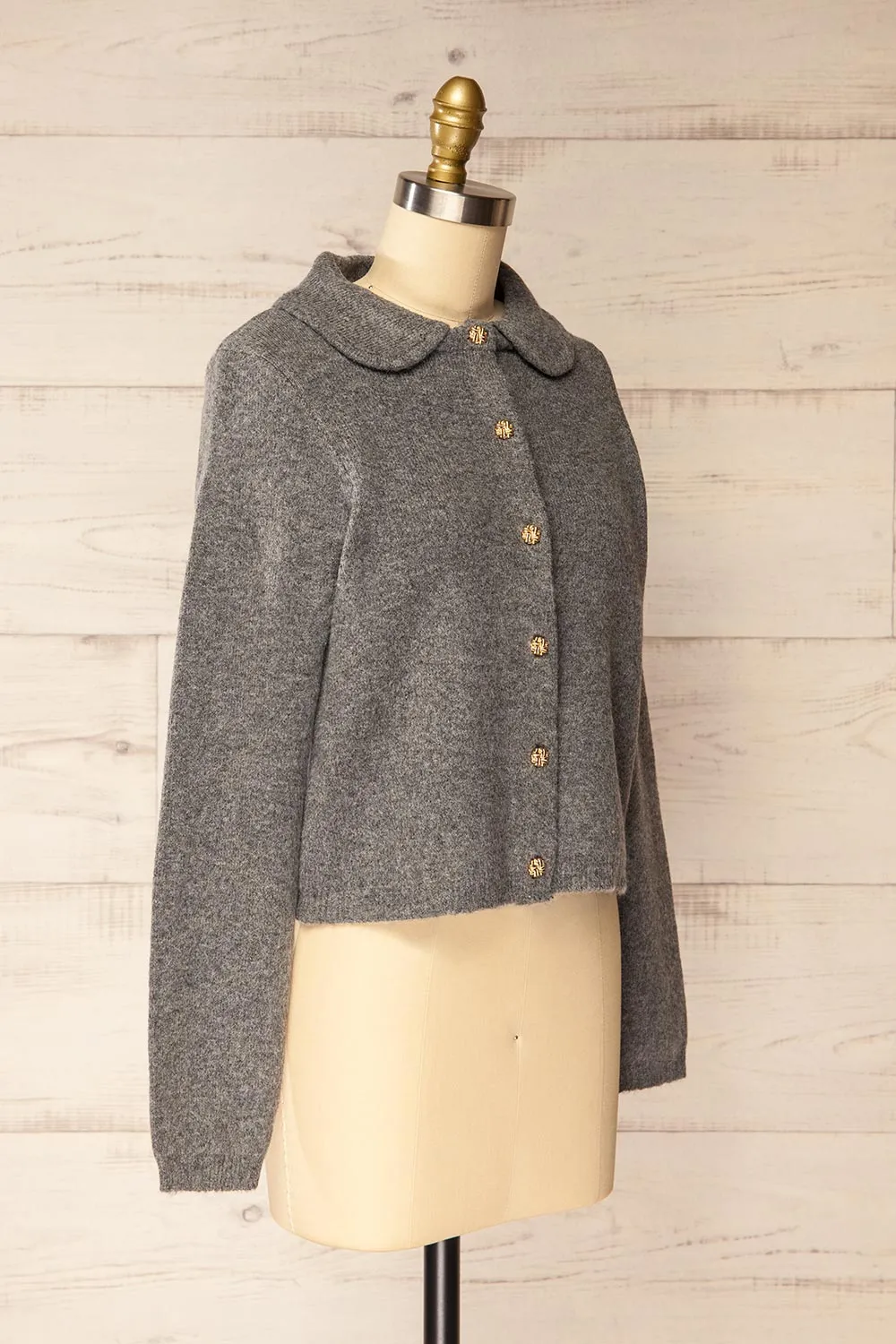 Tsarang | Grey Knitted Cardigan sold by Boutique 1861 product image thumbnail 3