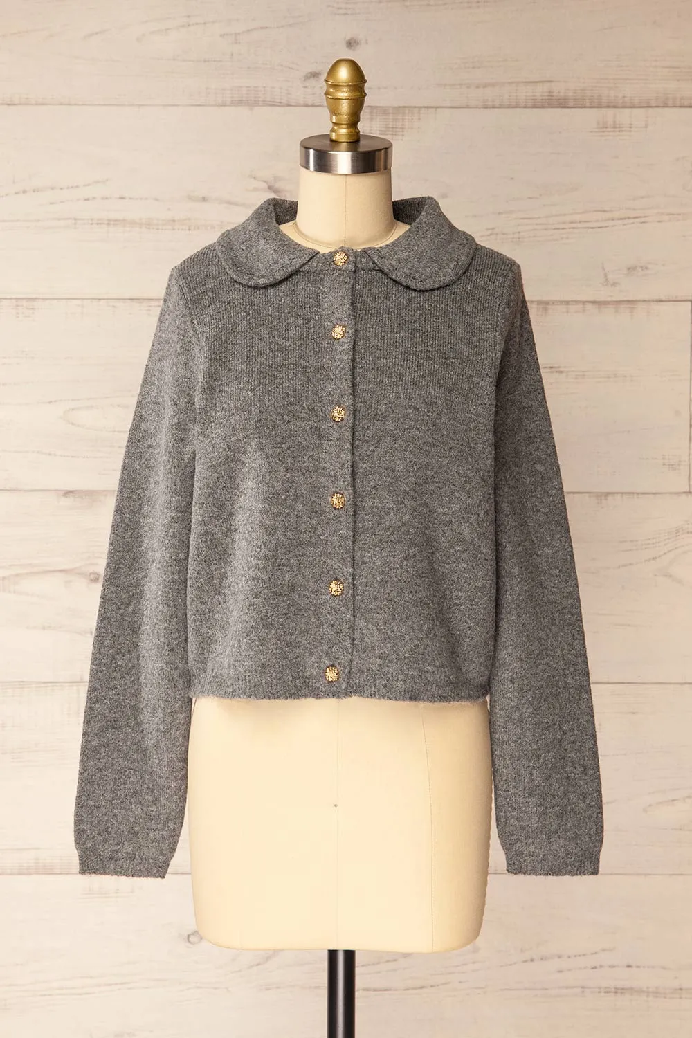 Tsarang | Grey Knitted Cardigan sold by Boutique 1861