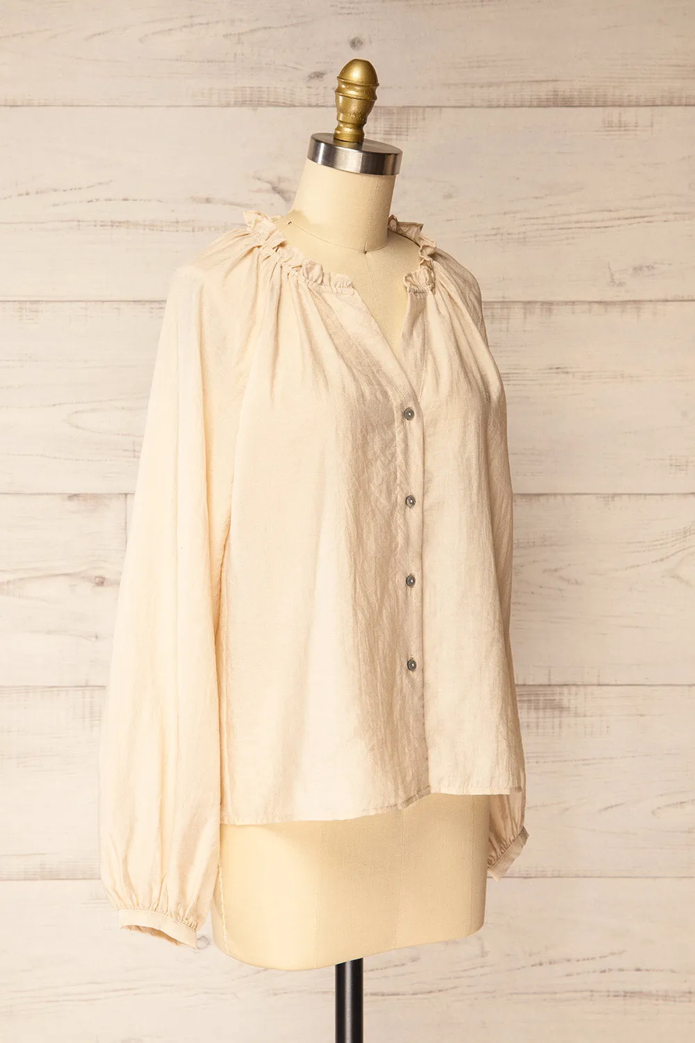 Bologna | Ovesized Faux Linen Blouse sold by Boutique 1861 product image thumbnail 3