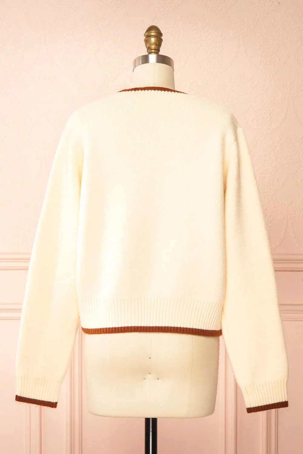 Dorianna Ivory | Floral Embroidered Cardigan sold by Boutique 1861 product image thumbnail 5