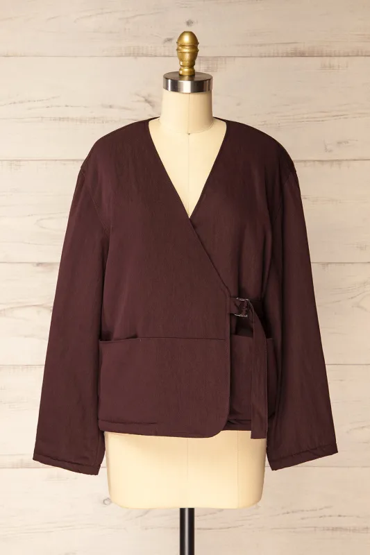 Salleri | Oversized Rich Brown Jacket sold by Boutique 1861