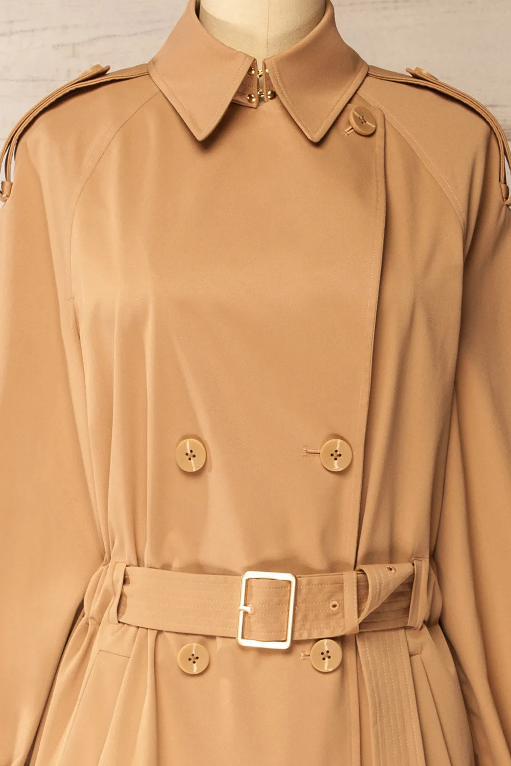 Beckie | Long Beige Trench Coat with Belt by Soia & Kyo sold by Boutique 1861 product image thumbnail 5
