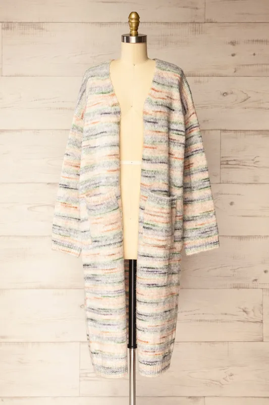 Namrung | Long Open-Front Colorful Cardigan sold by Boutique 1861