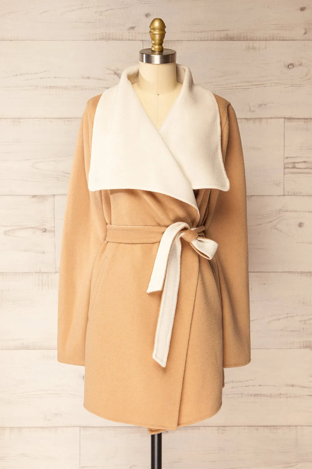 Treviso | Two-Tone Wool Coat by Soia & Kyo sold by Boutique 1861