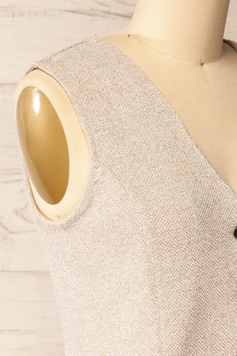 Indio Beige | Button-Up Knit Vest sold by Boutique 1861 product image thumbnail 5