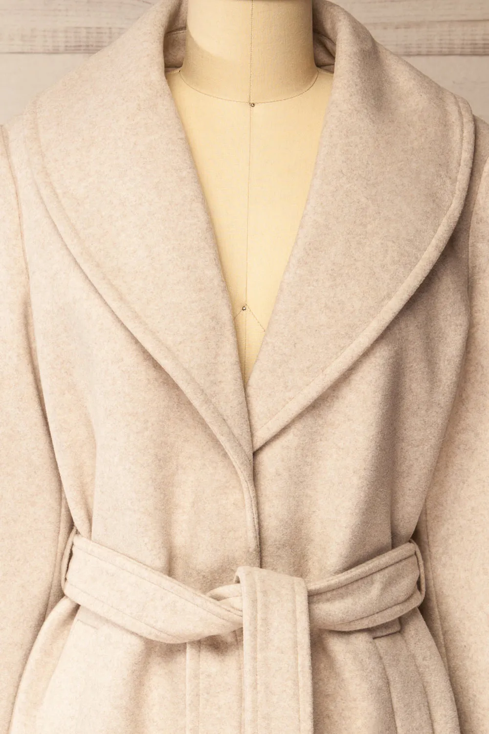 Veracruz | Beige Coat with Faux Fur Collar sold by Boutique 1861 product image thumbnail 2