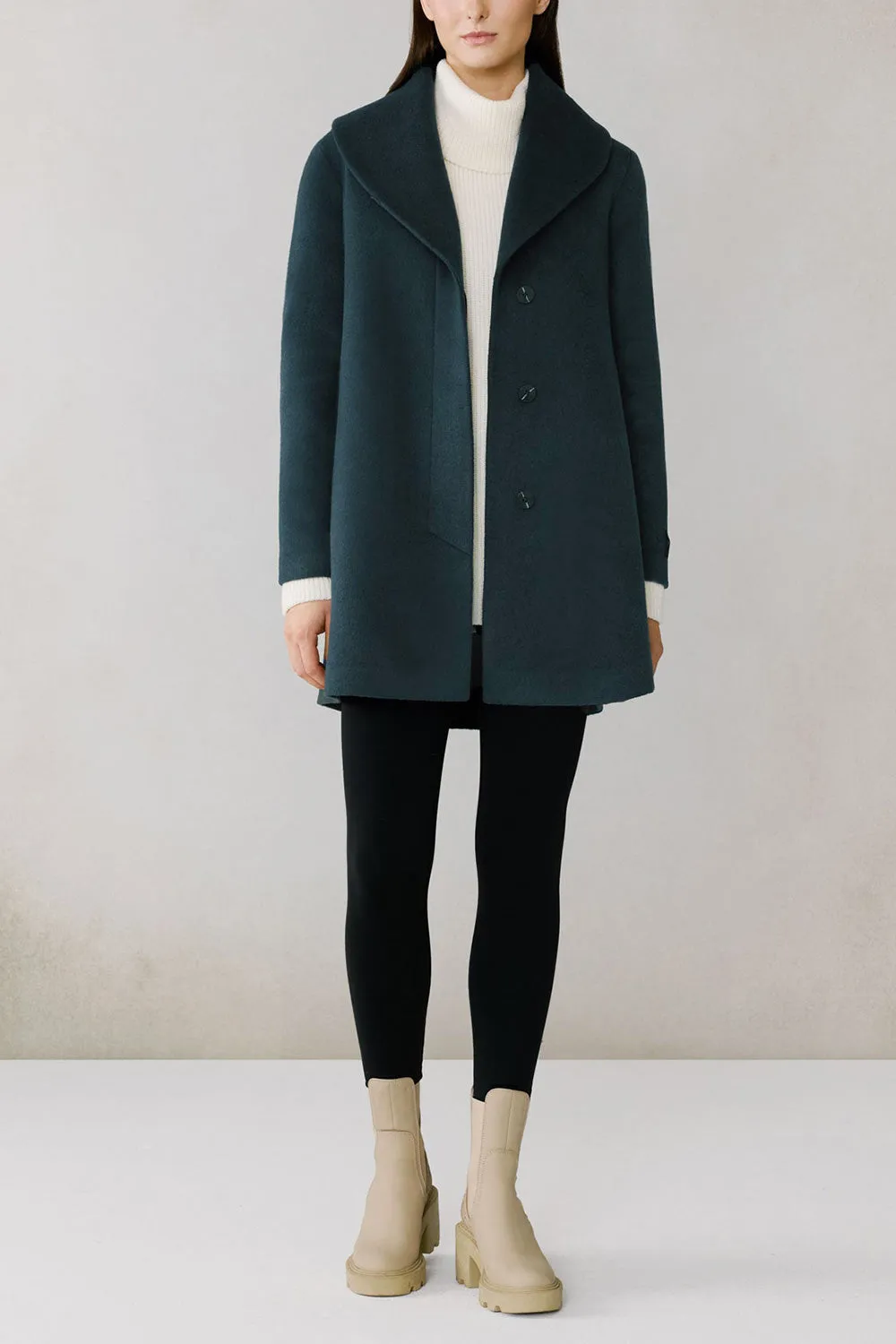 Ellisa Teal | Short Wool Coat by Soia & Kyo sold by Boutique 1861 product image thumbnail 3