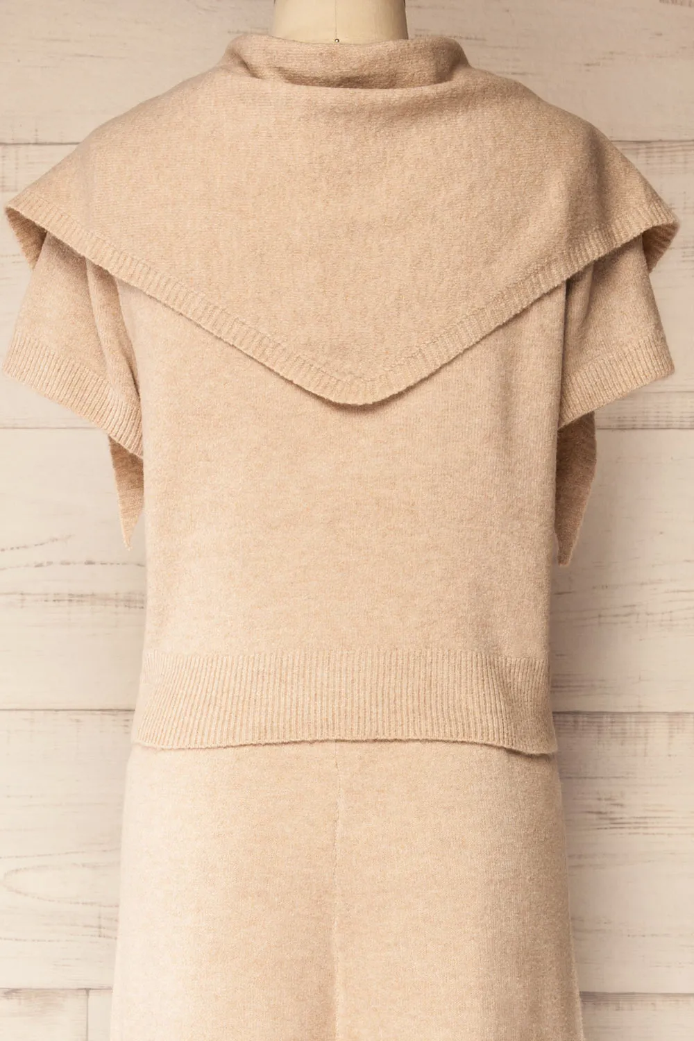 Kano Beige | Knitted Set with Scarf sold by Boutique 1861 product image thumbnail 3