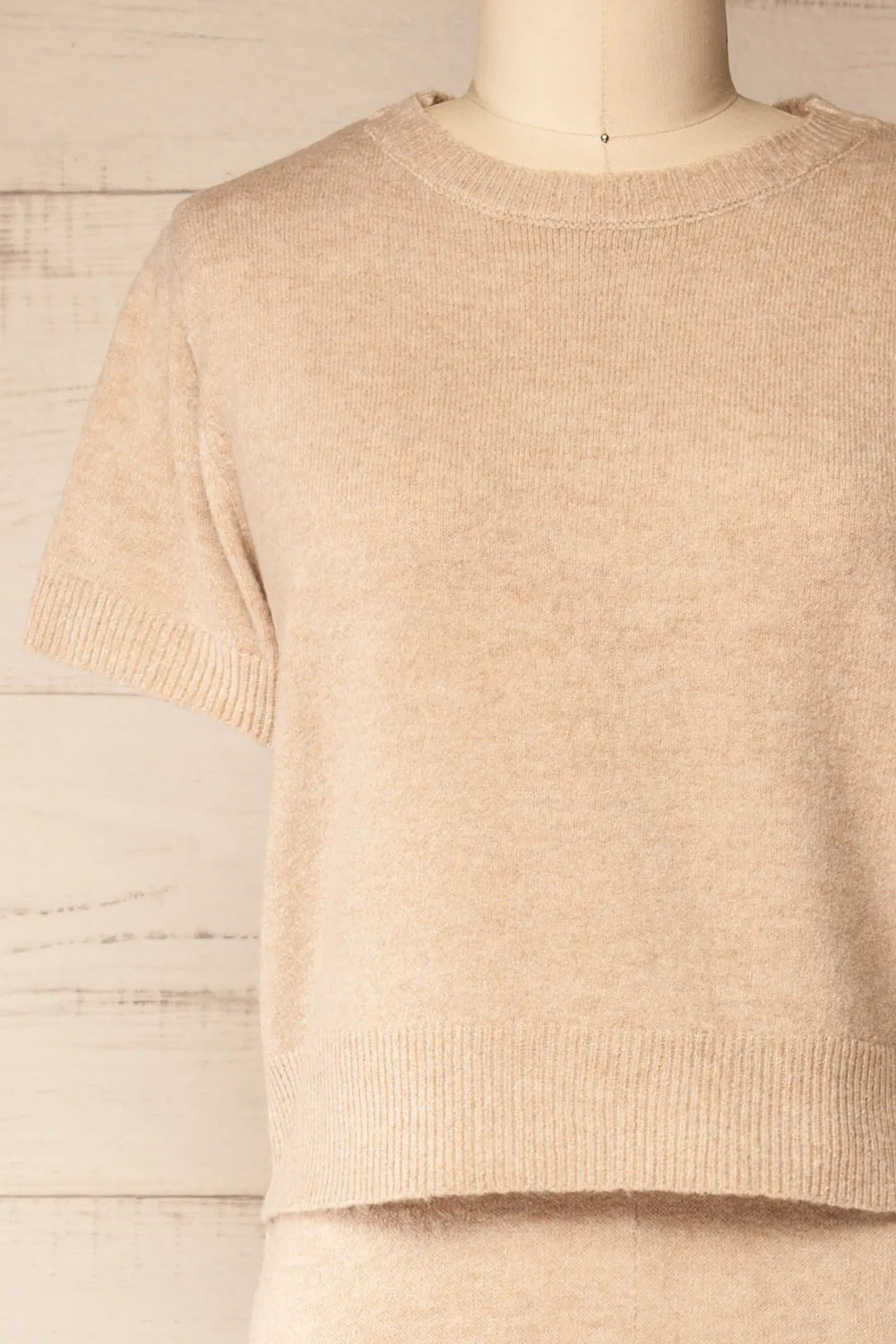 Kano Beige | Knitted Set with Scarf sold by Boutique 1861 product image thumbnail 4