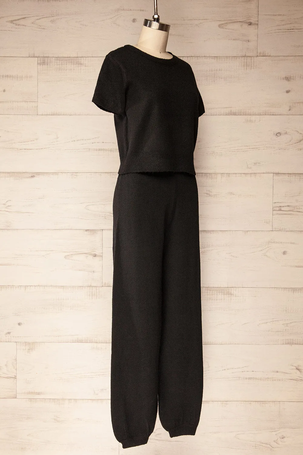 Kano Black | Knitted Set with Scarf sold by Boutique 1861 product image thumbnail 5