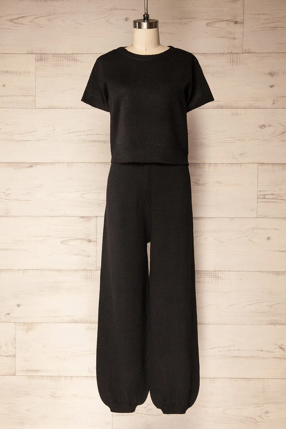 Kano Black | Knitted Set with Scarf sold by Boutique 1861