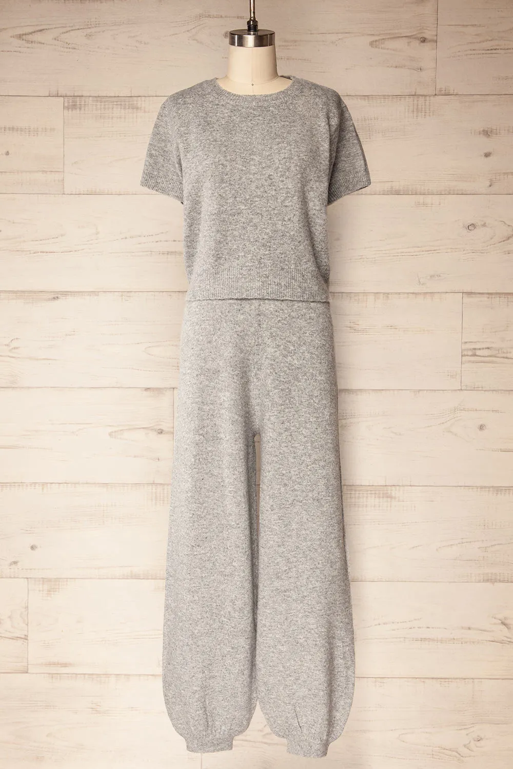 Kano Grey | Knitted Set with Scarf sold by Boutique 1861