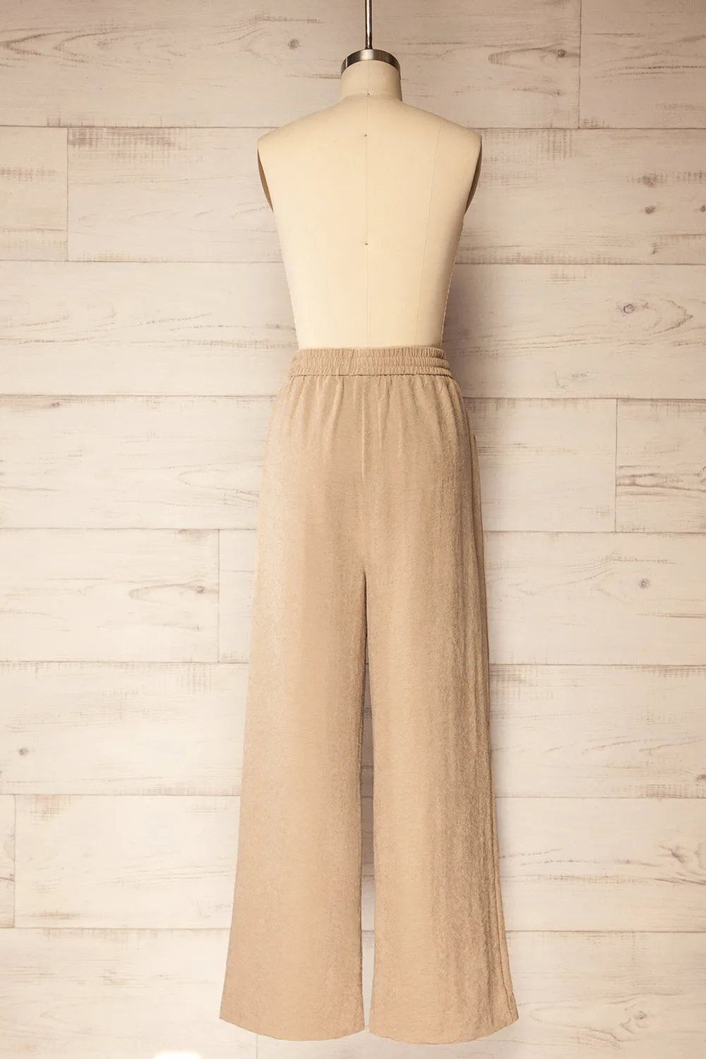 Cabot | Beige Loose-Fitted Pants with Elastic Waistband sold by Boutique 1861 product image thumbnail 5