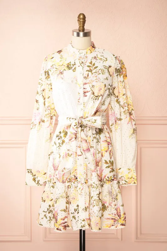 Valeriana | Short Button-Up Floral Dress sold by Boutique 1861