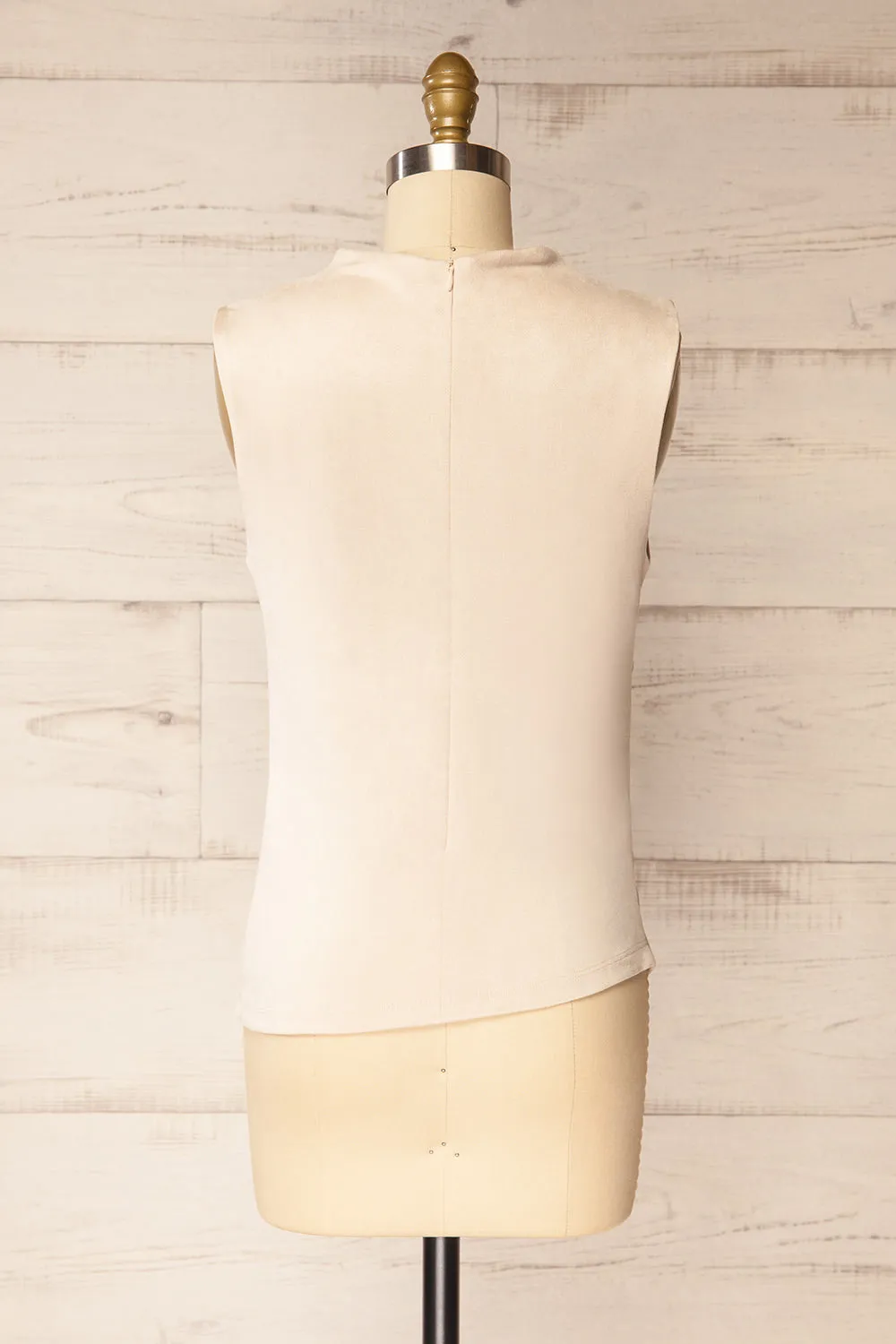 Martinique | Beige Faux Suede Top sold by Boutique 1861 product image thumbnail 5