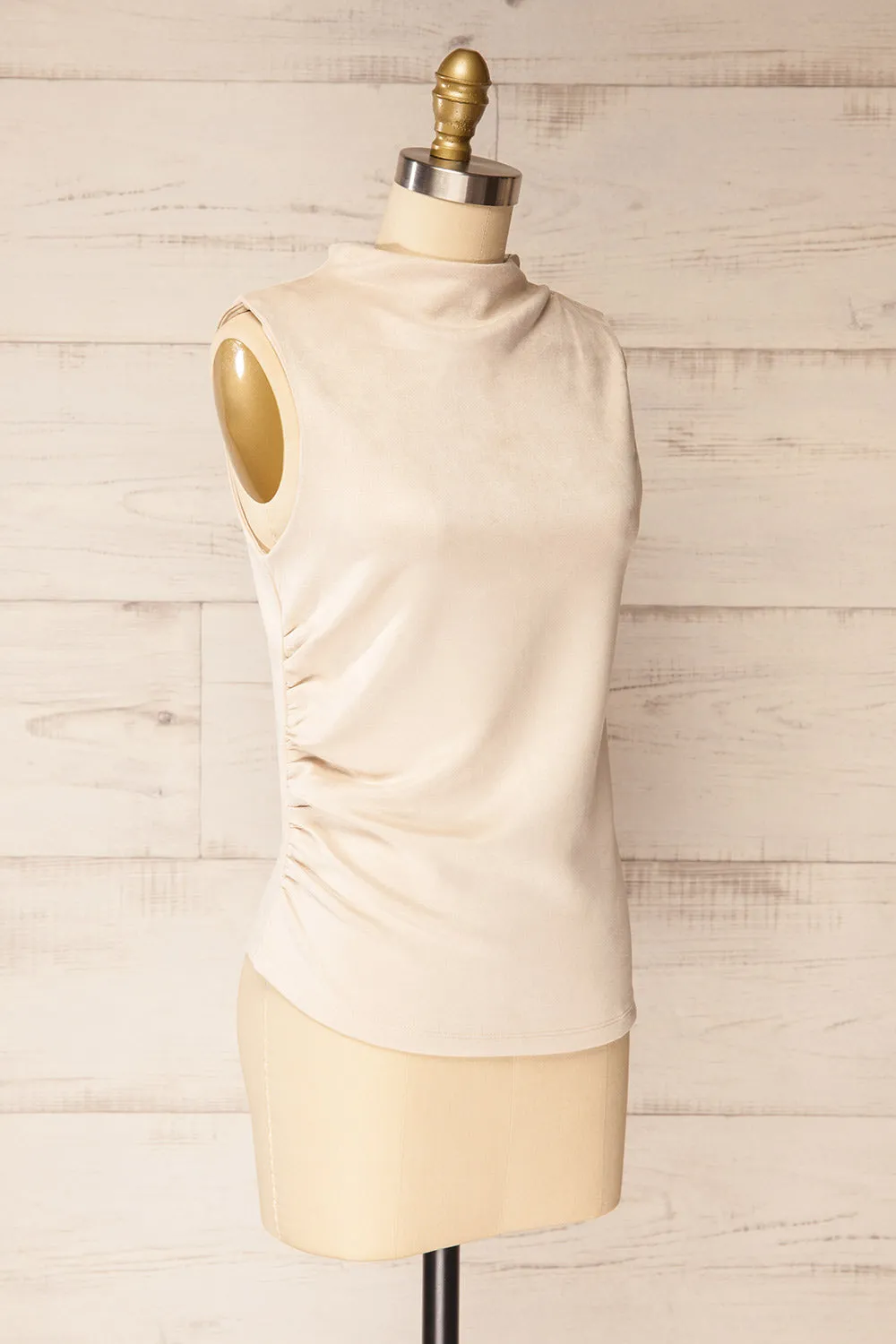 Martinique | Beige Faux Suede Top sold by Boutique 1861 product image thumbnail 3
