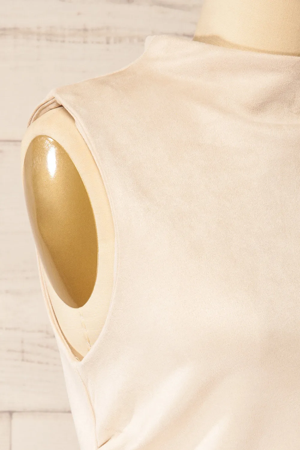 Martinique | Beige Faux Suede Top sold by Boutique 1861 product image thumbnail 4