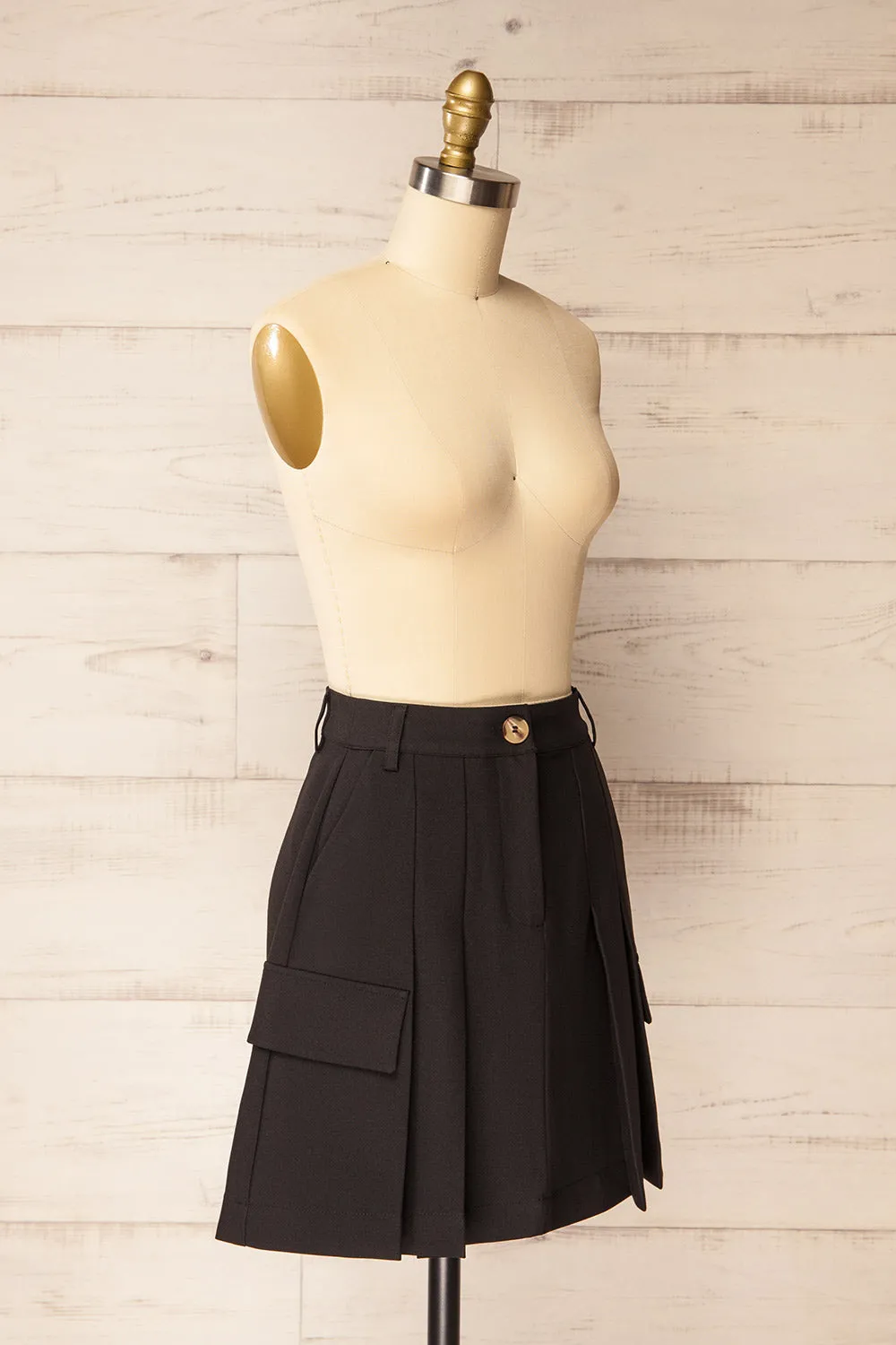 Norco | Short Black Pleated Cargo Skirt sold by Boutique 1861 product image thumbnail 3