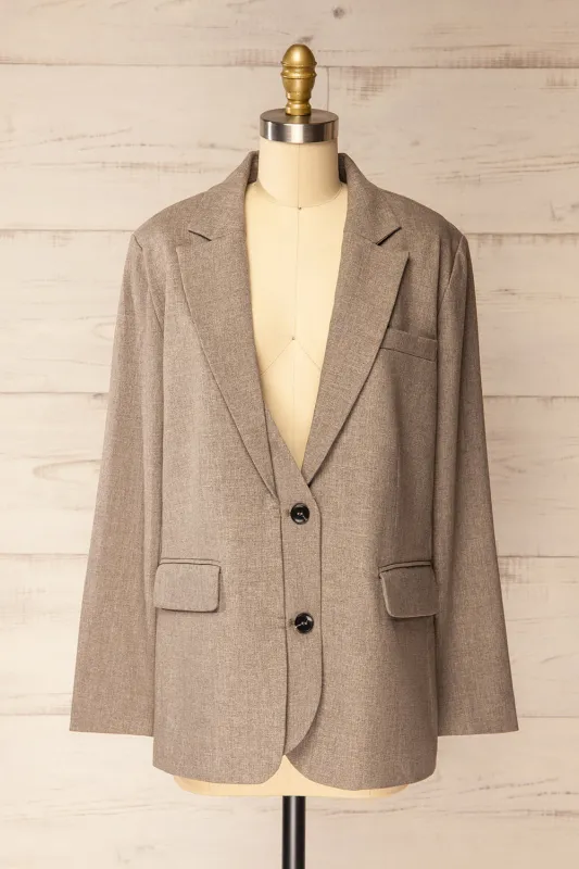 Livourne | Oversized Grey Blazer sold by Boutique 1861