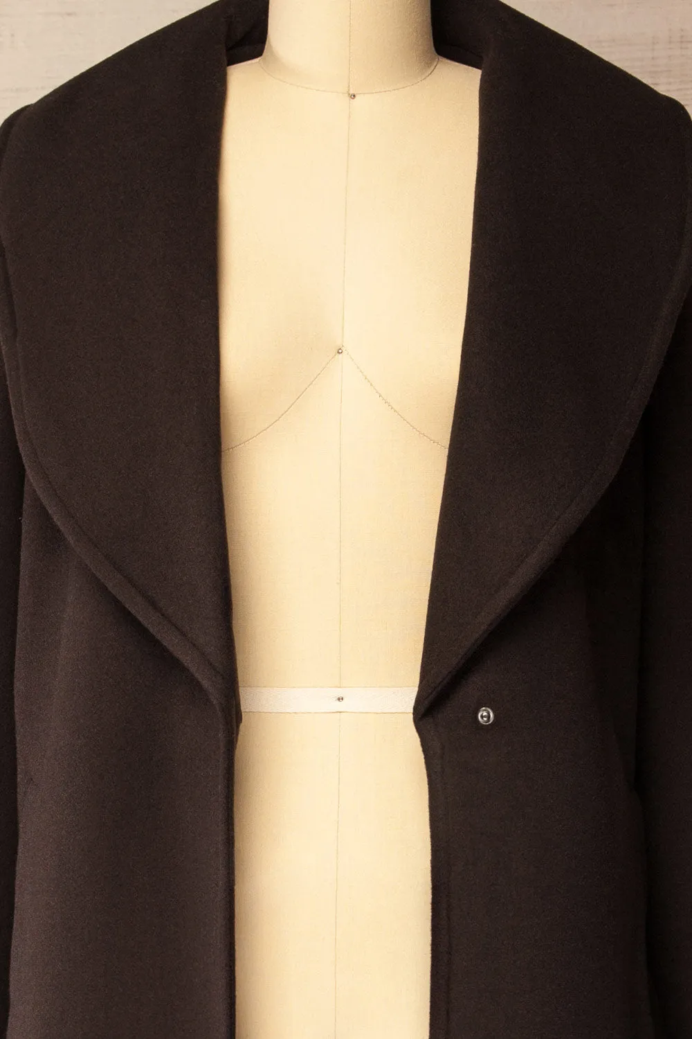 Parma | Long Brown Coat with Belt sold by Boutique 1861 product image thumbnail 3