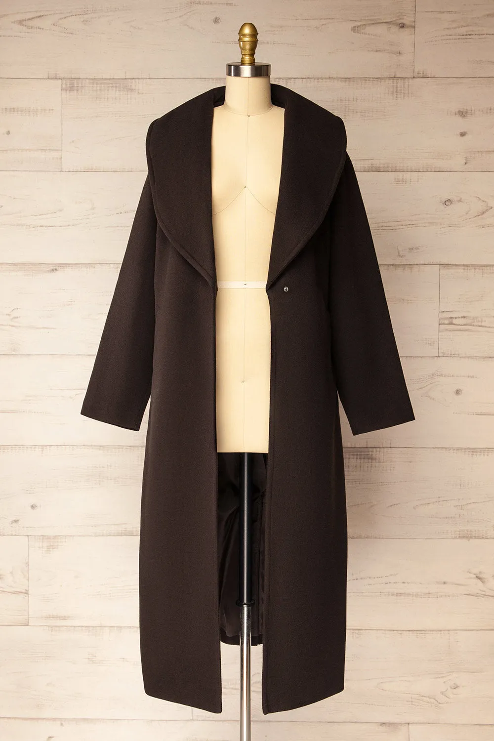 Parma | Long Brown Coat with Belt sold by Boutique 1861 product image thumbnail 4