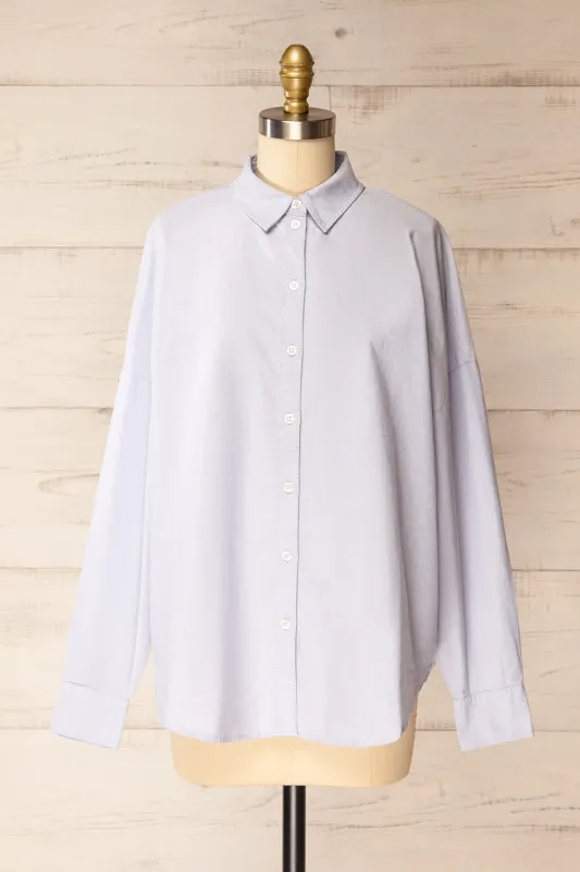 Bahamas Blue | Button-Up Cotton Shirt sold by Boutique 1861