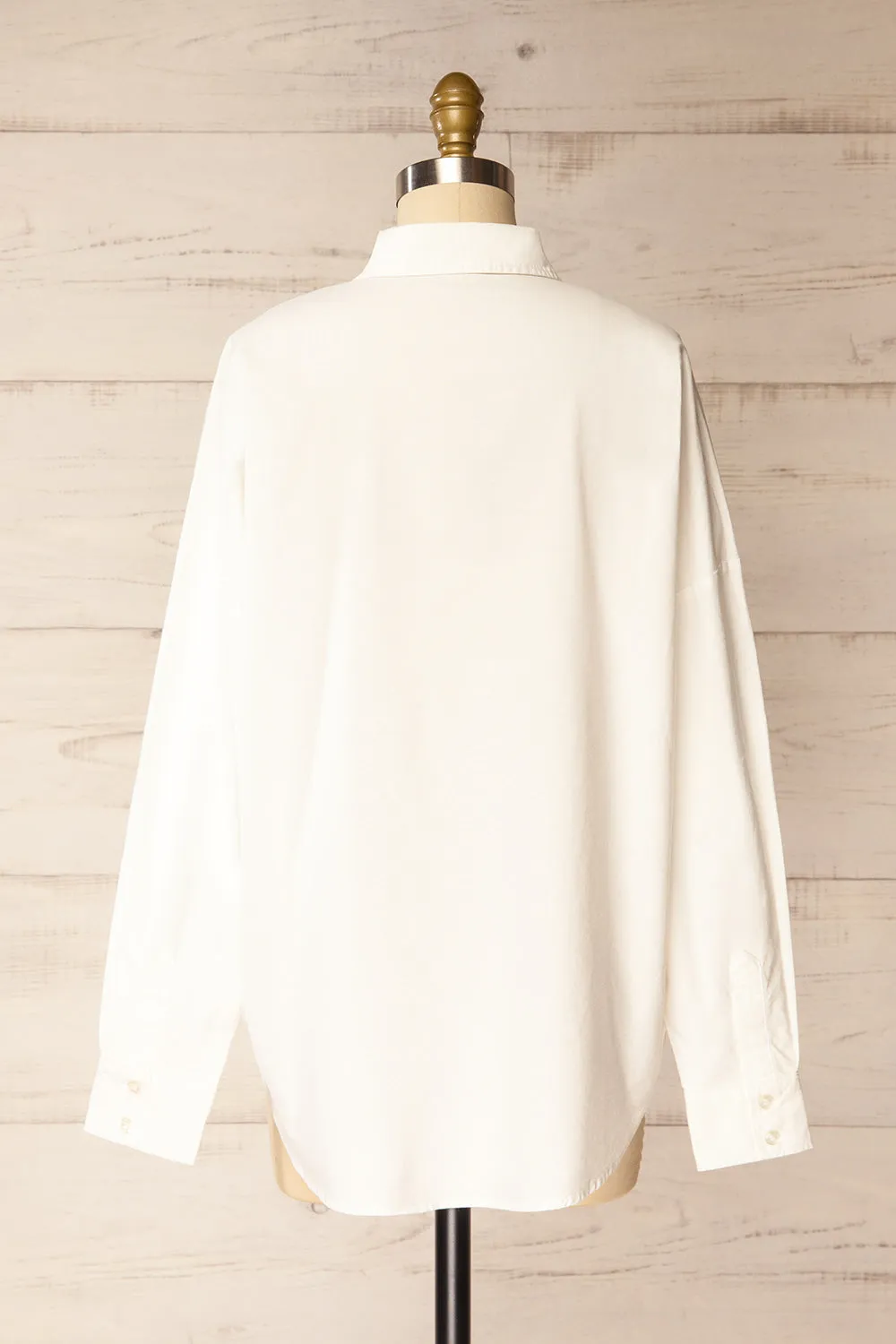Bahamas White | Button-Up Cotton Shirt sold by Boutique 1861 product image thumbnail 5
