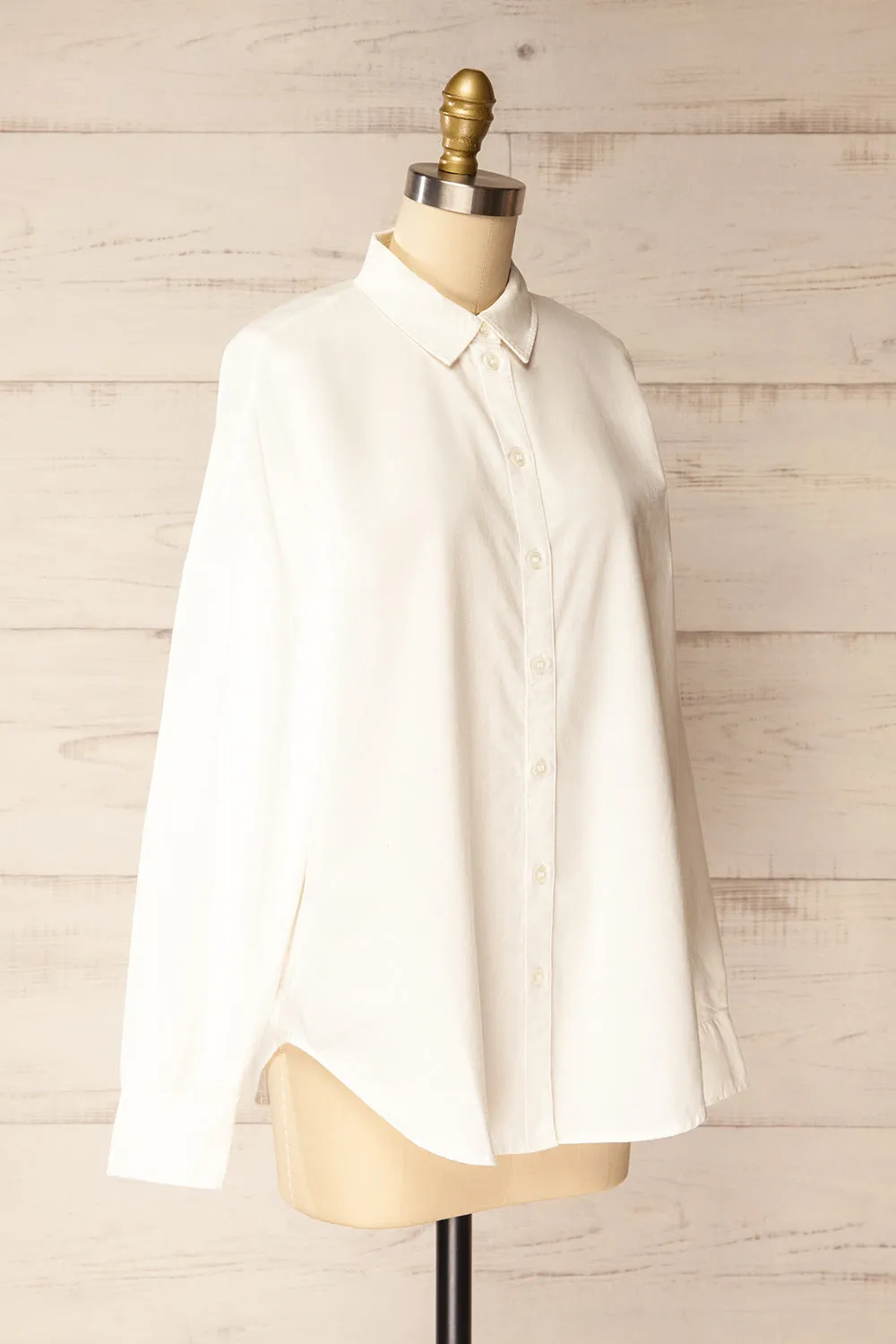 Bahamas White | Button-Up Cotton Shirt sold by Boutique 1861 product image thumbnail 3